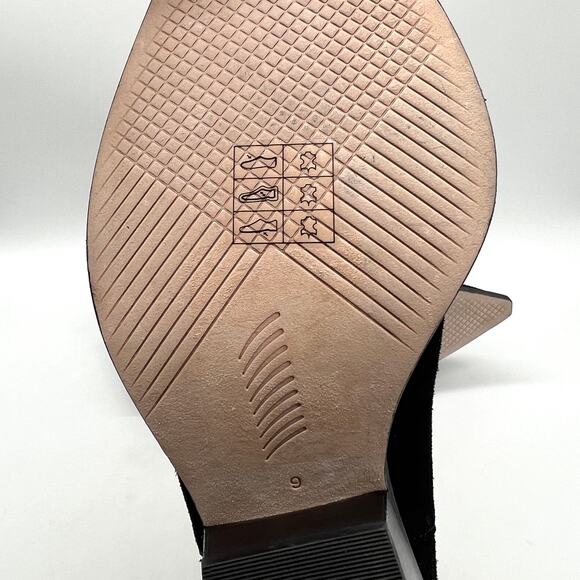 PAIGE Laney Suede Western Boot Womens 9 Black Pointed Toe Black Heel Cowboy NEW - Picture 7 of 10